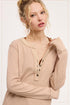RELAXED WAFFLE KNIT TOP